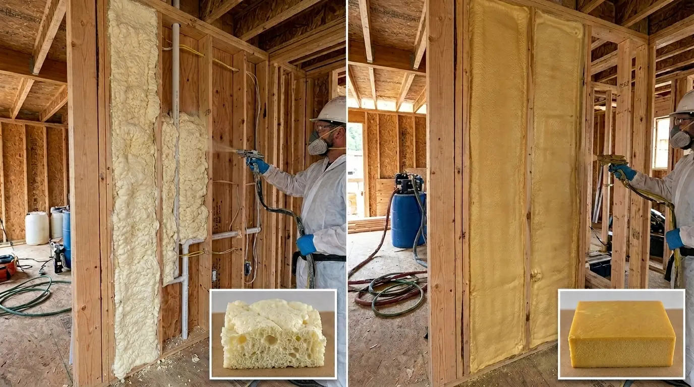 Open-Cell vs Closed-Cell Spray Foam